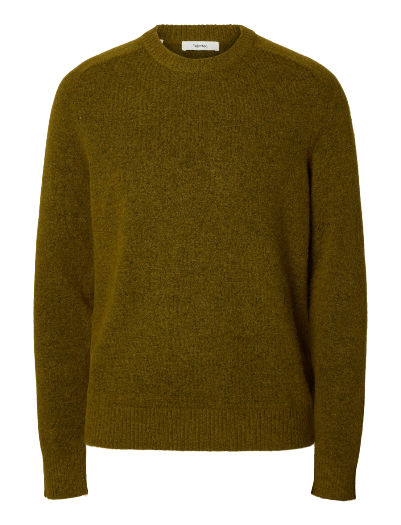 Selected SLMRAI LS KNIT CREW NECK NOOS - Selected - FIR GREEN / khaki/green