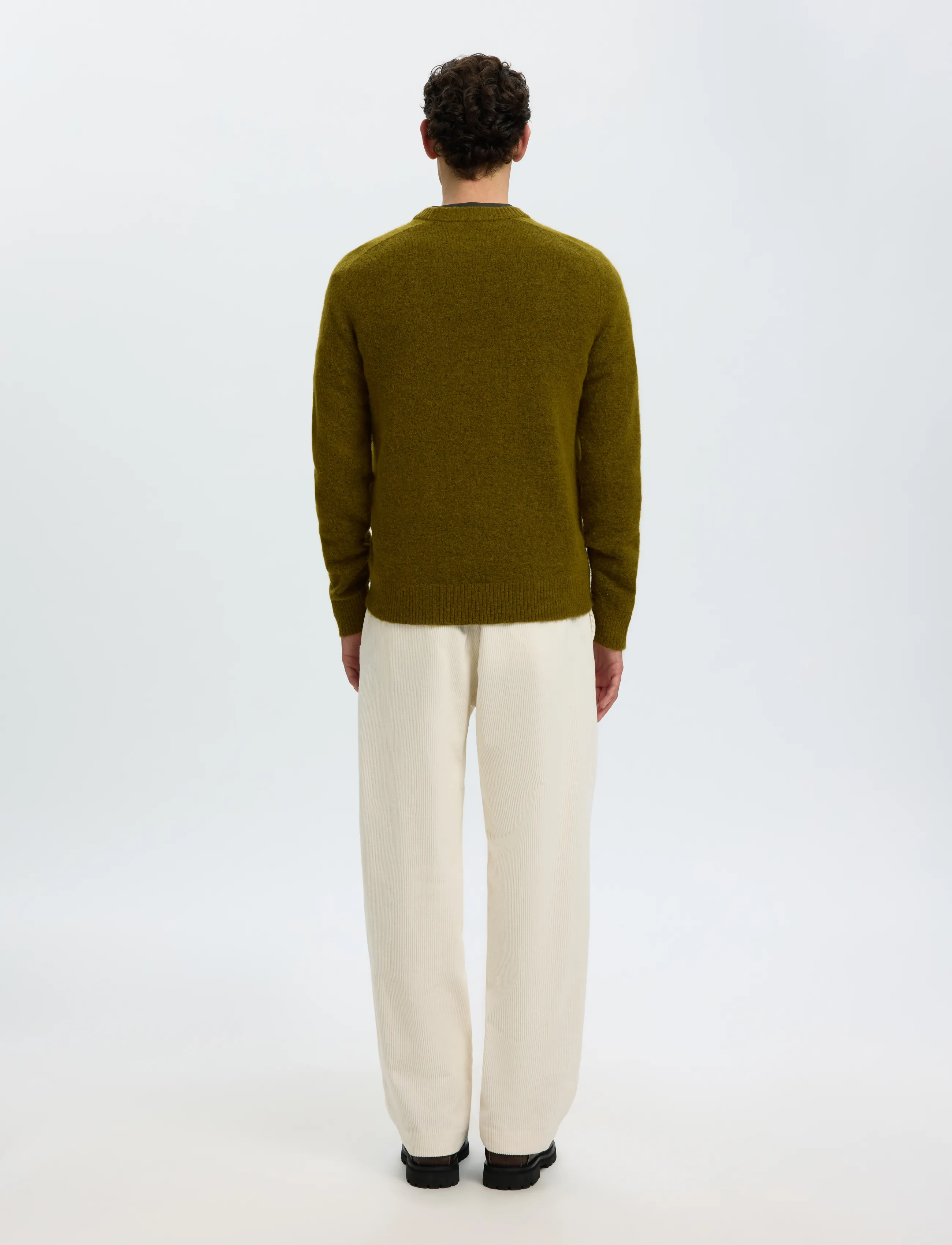 Selected - SLMRAI LS KNIT REG CREW NECK NOOS - rundhalsad - fir green - 2