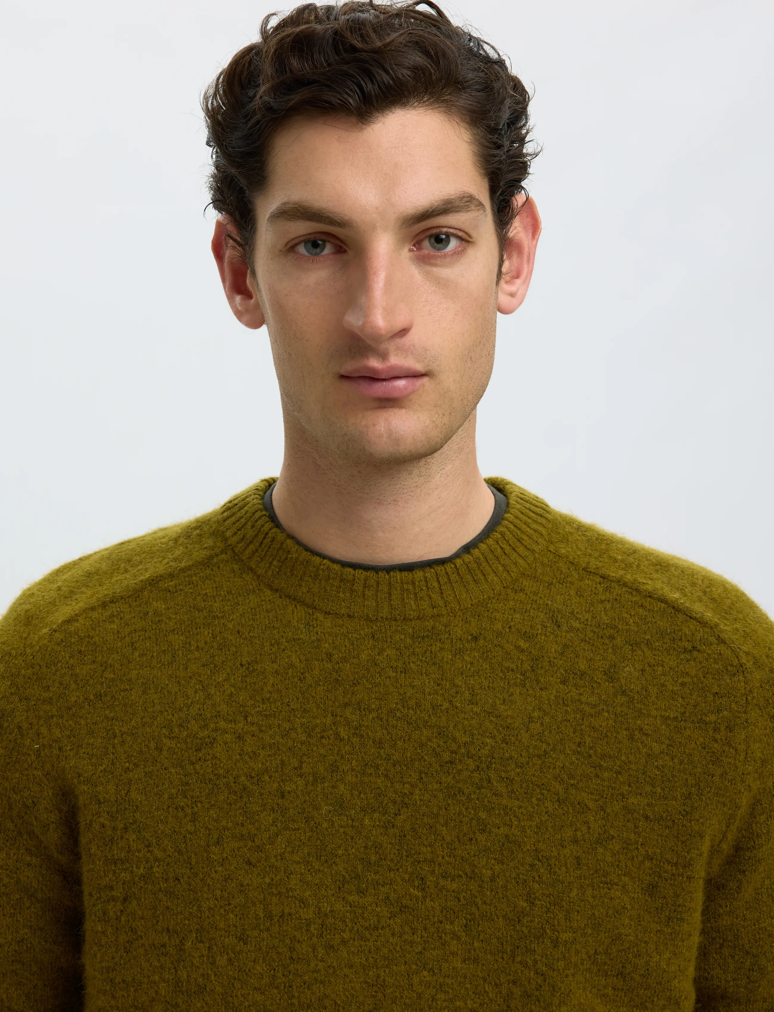 Selected - SLMRAI LS KNIT REG CREW NECK NOOS - rundhalsad - fir green - 4
