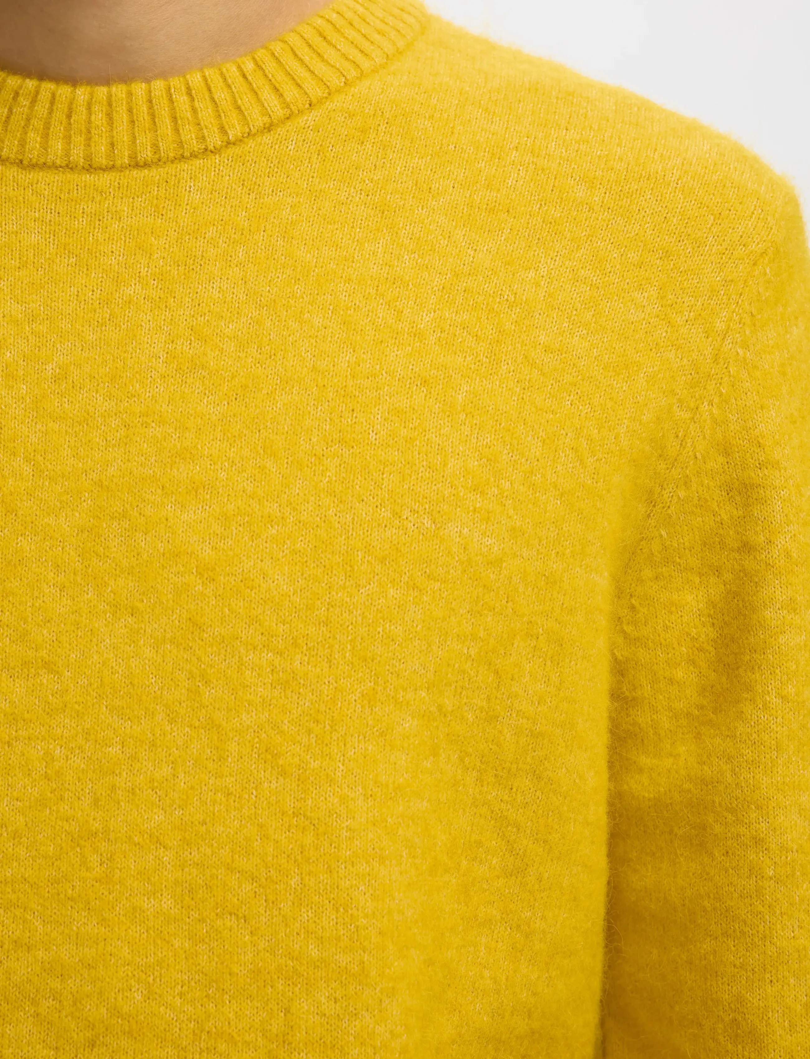 Selected - SLMRAI LS KNIT CREW NECK NOOS - Ümmarguse kaelusega kudumid - gold flake - 4
