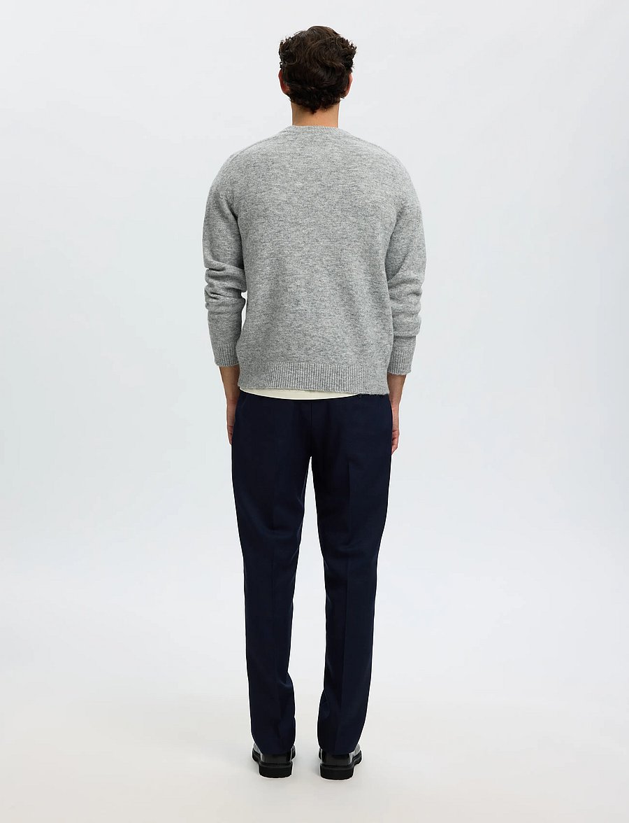 Selected - SLHRAI LS KNIT CREW NECK NOOS - round necks - light grey melange - 2