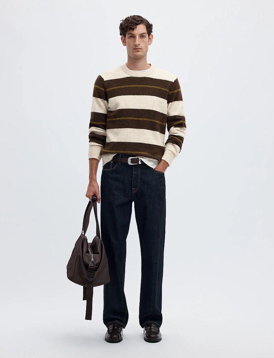 Selected - SLHRAI LS KNIT CREW NECK NOOS - rundhals - oatmeal - 5