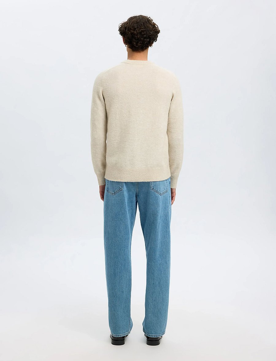 Selected - SLHRAI LS KNIT CREW NECK NOOS - rundhals - oatmeal - 2