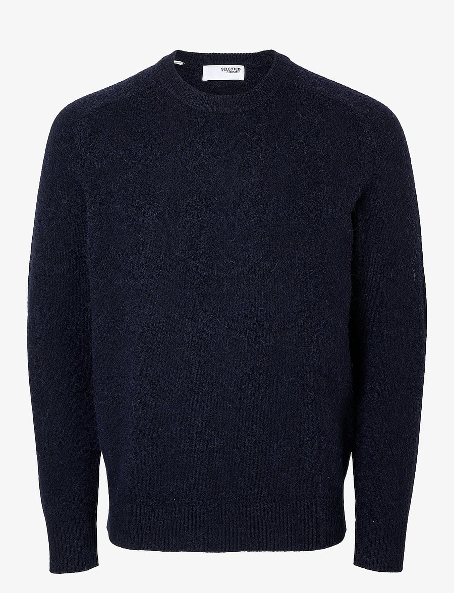 Selected - SLHRAI LS KNIT CREW NECK NOOS - rundhals - sky captain - 1