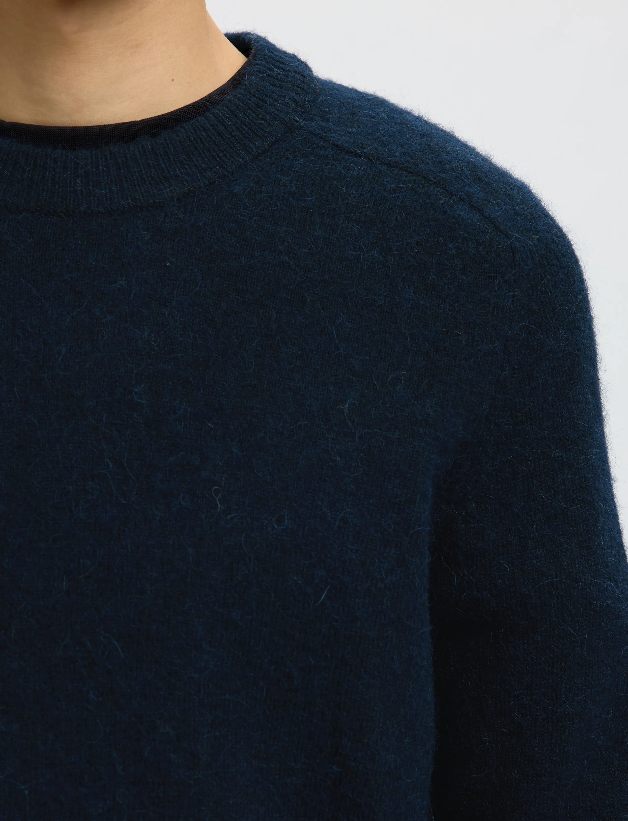 Selected - SLMRAI LS KNIT CREW NECK NOOS - rundhalsad - sky captain - 4