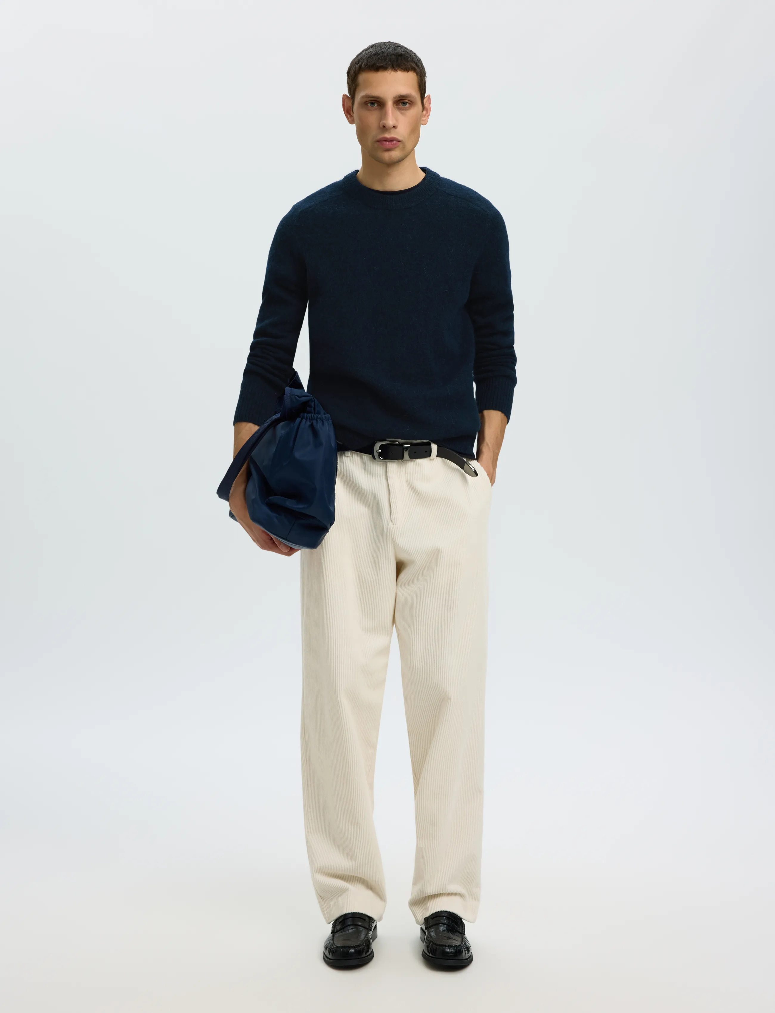 Selected - SLMRAI LS KNIT CREW NECK NOOS - rundhalsad - sky captain - 5