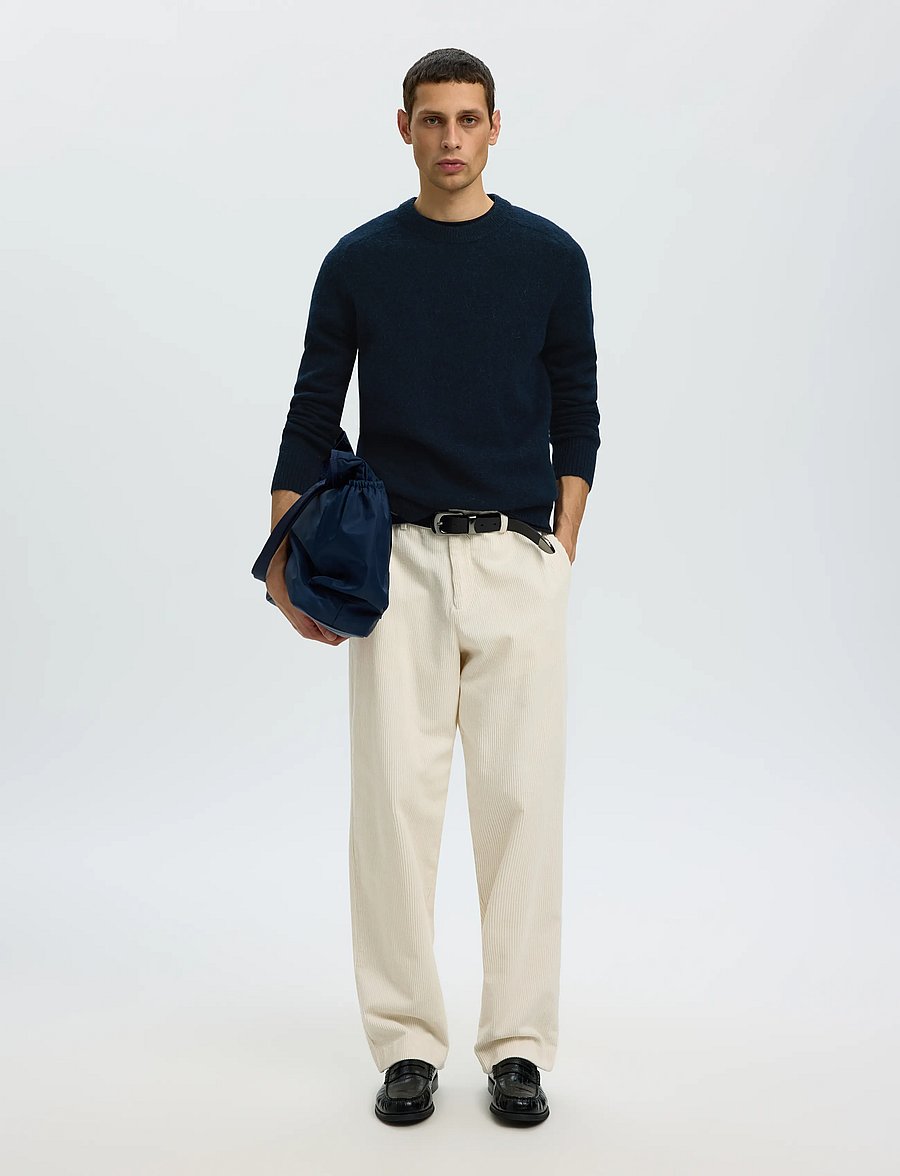 Selected - SLHRAI LS KNIT CREW NECK NOOS - rundhals - sky captain - 5
