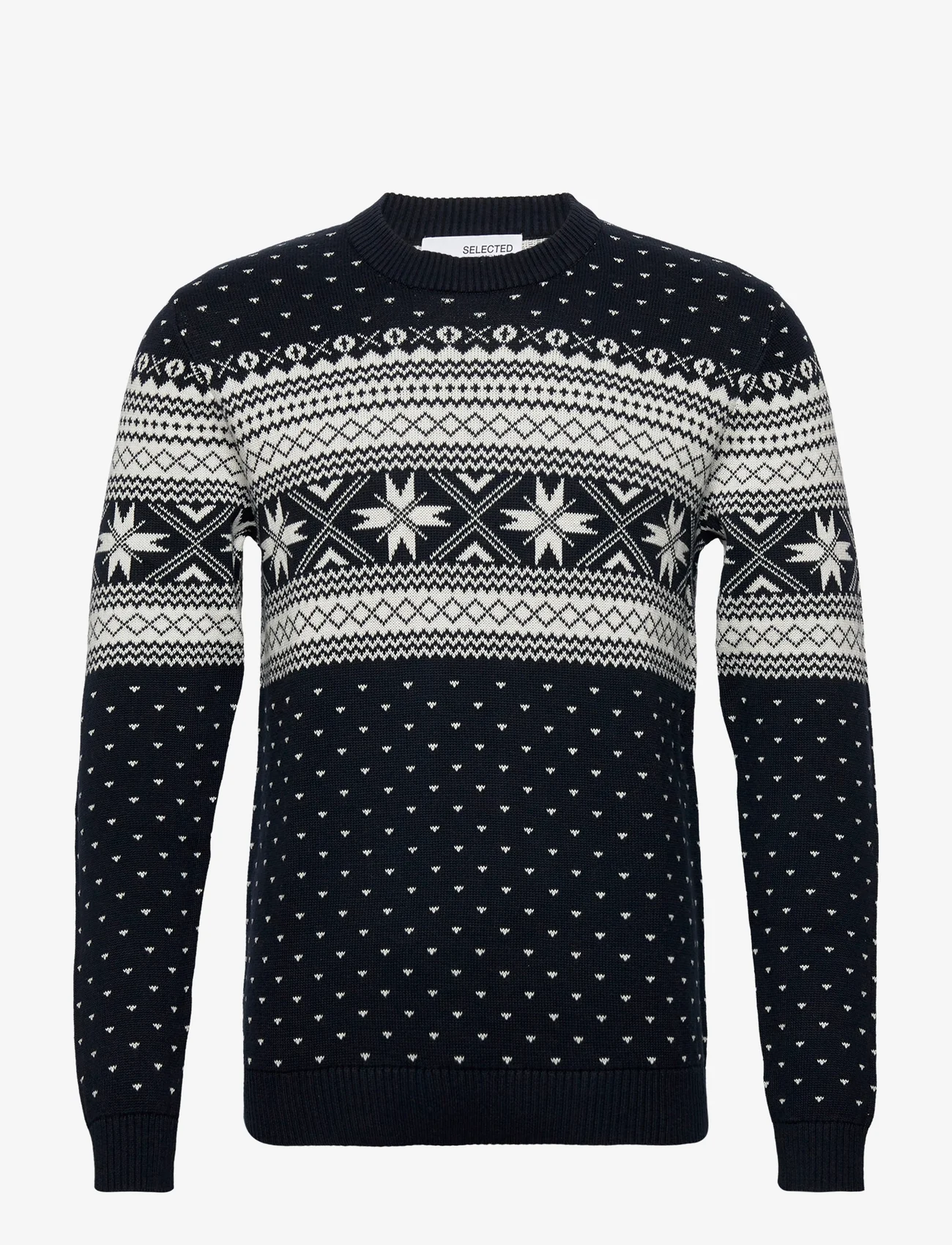 Selected Homme - SLHCLAUS LS KNIT CREW NECK W - rund hals - sky captain - 0