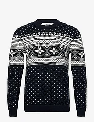 Selected Homme - SLHCLAUS LS KNIT CREW NECK W - knitted round necks - sky captain - 0