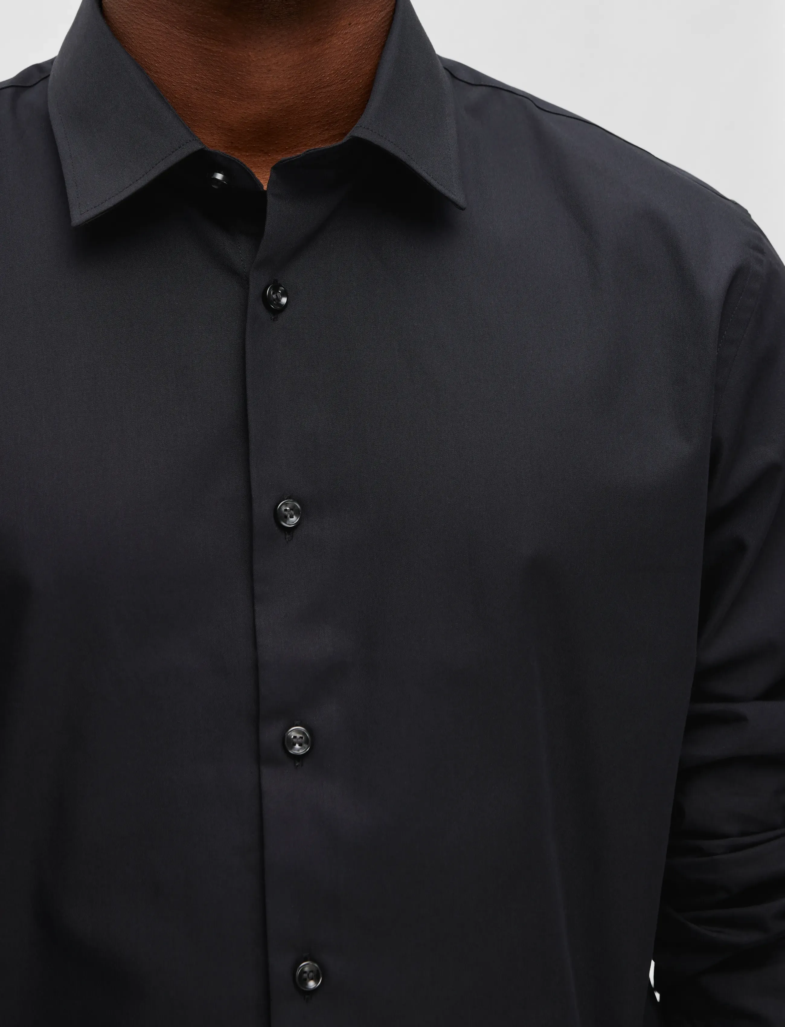 Selected - SLMREGETHAN SHIRT LS CLASSIC NOOS - formelle skjorter - black - 5