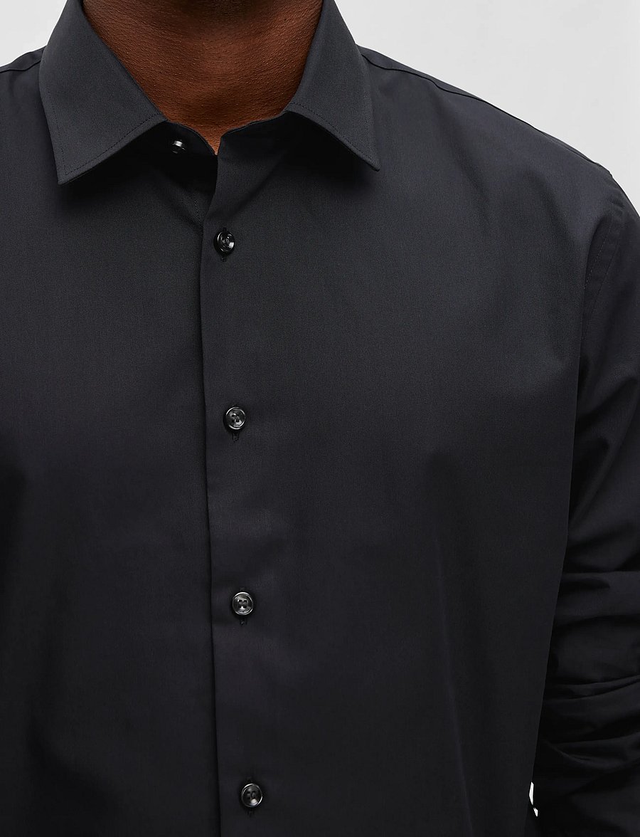 Selected - SLMREGETHAN SHIRT LS CLASSIC NOOS - chemises d'affaires - black - 5
