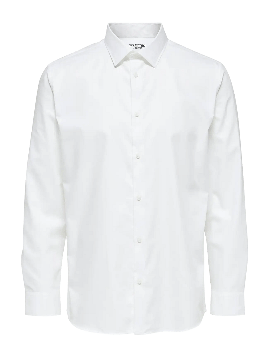 Selected - SLMREGETHAN SHIRT LS CLASSIC NOOS - formelle hemden - bright white - 1