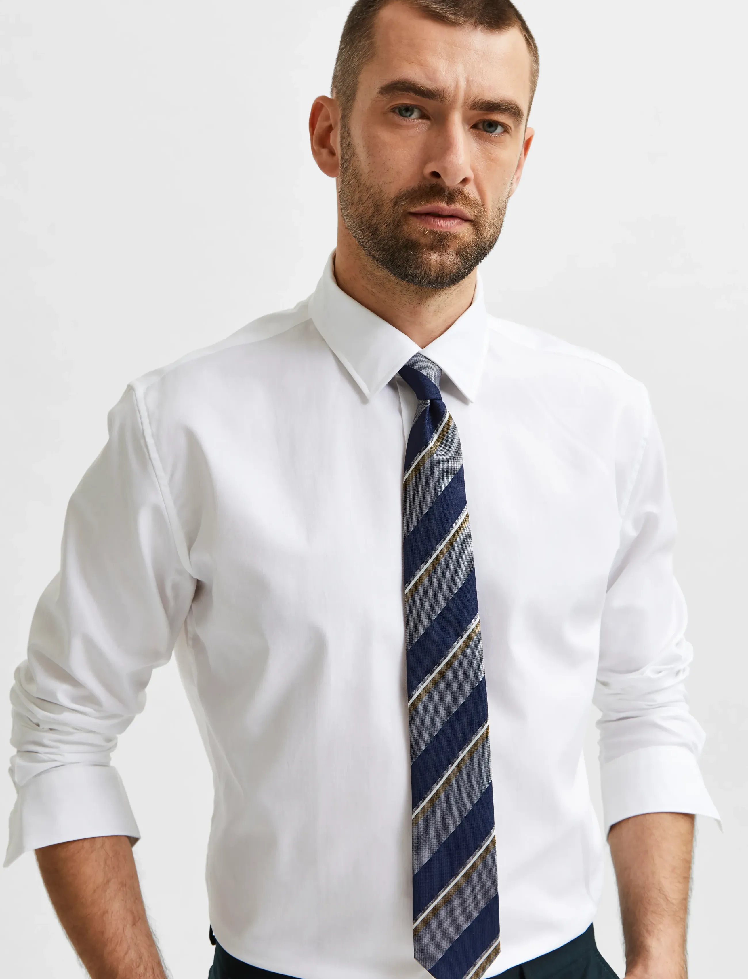 Selected - SLMREGETHAN SHIRT LS CLASSIC NOOS - formelle hemden - bright white - 5