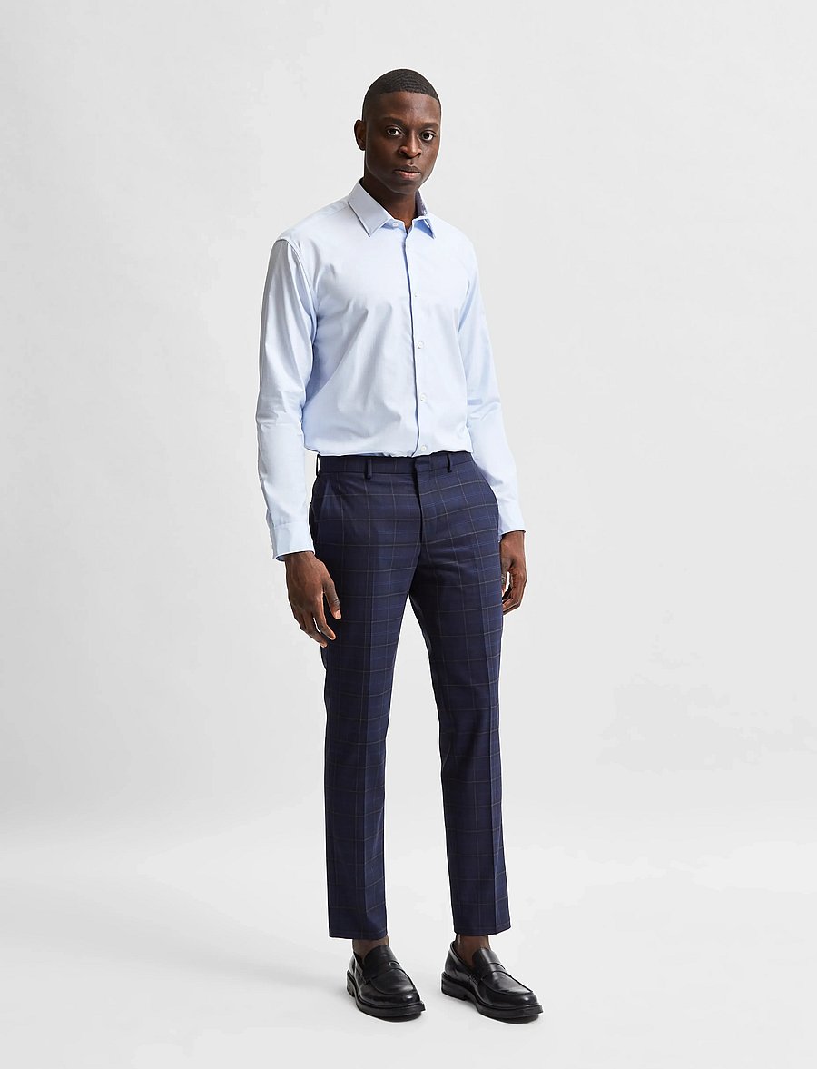 Selected - SLMREGETHAN SHIRT LS CLASSIC NOOS - pidulikud särgid - light blue - 4