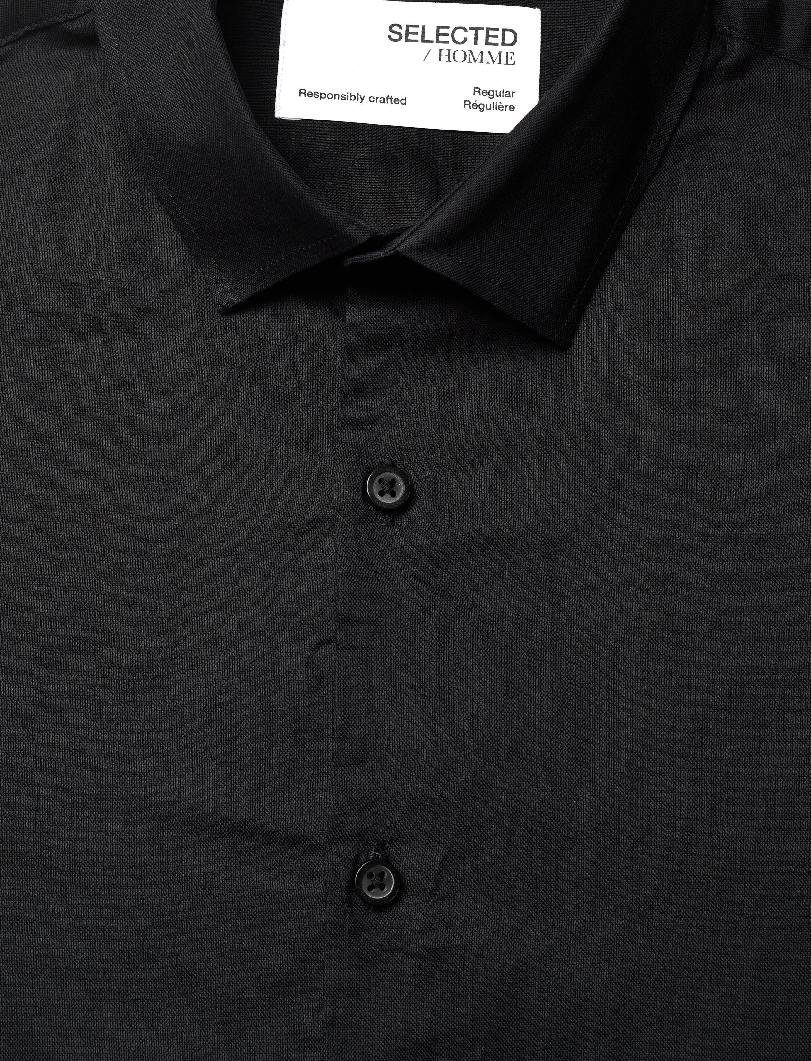 Selected Homme - SLHREGPINPOINT SHIRT LS CLASSIC B - black - 2