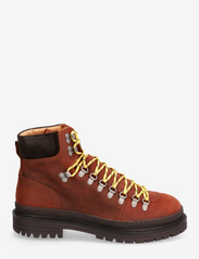 Selected Homme - SLHLANDON LEATHER HIKING BOOT B - winter boots - cognac - 1