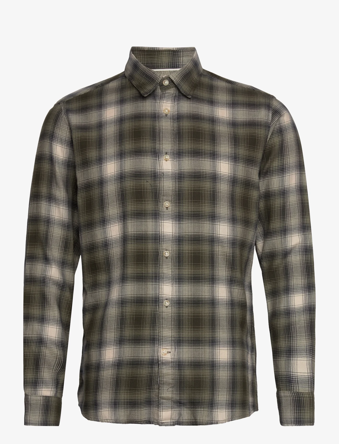 Selected Homme - SLHSLIMROBIN SHIRT LS W CAMP - chemises à carreaux - deep lichen green - 0