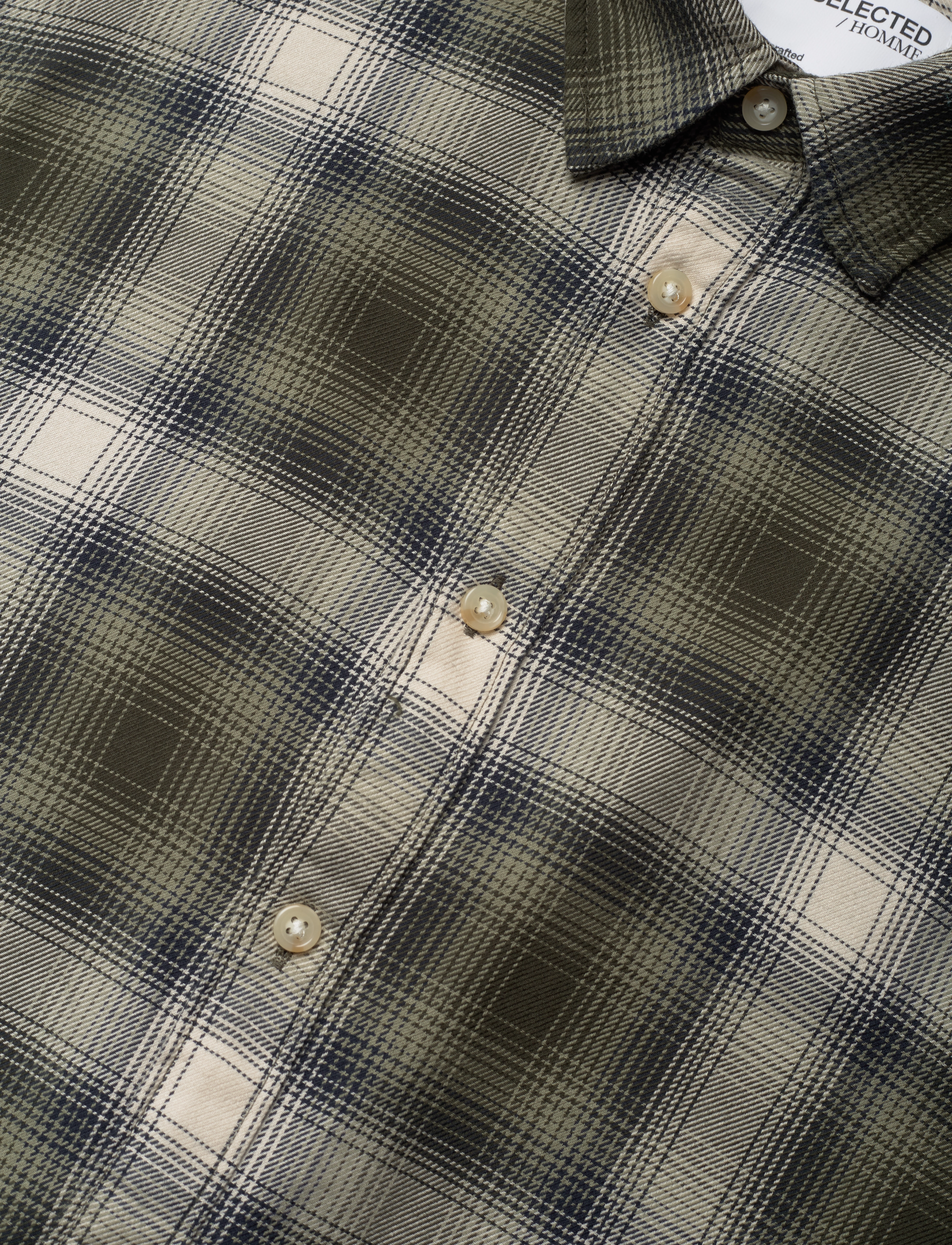 Selected Homme - SLHSLIMROBIN SHIRT LS W CAMP - deep lichen green - 3