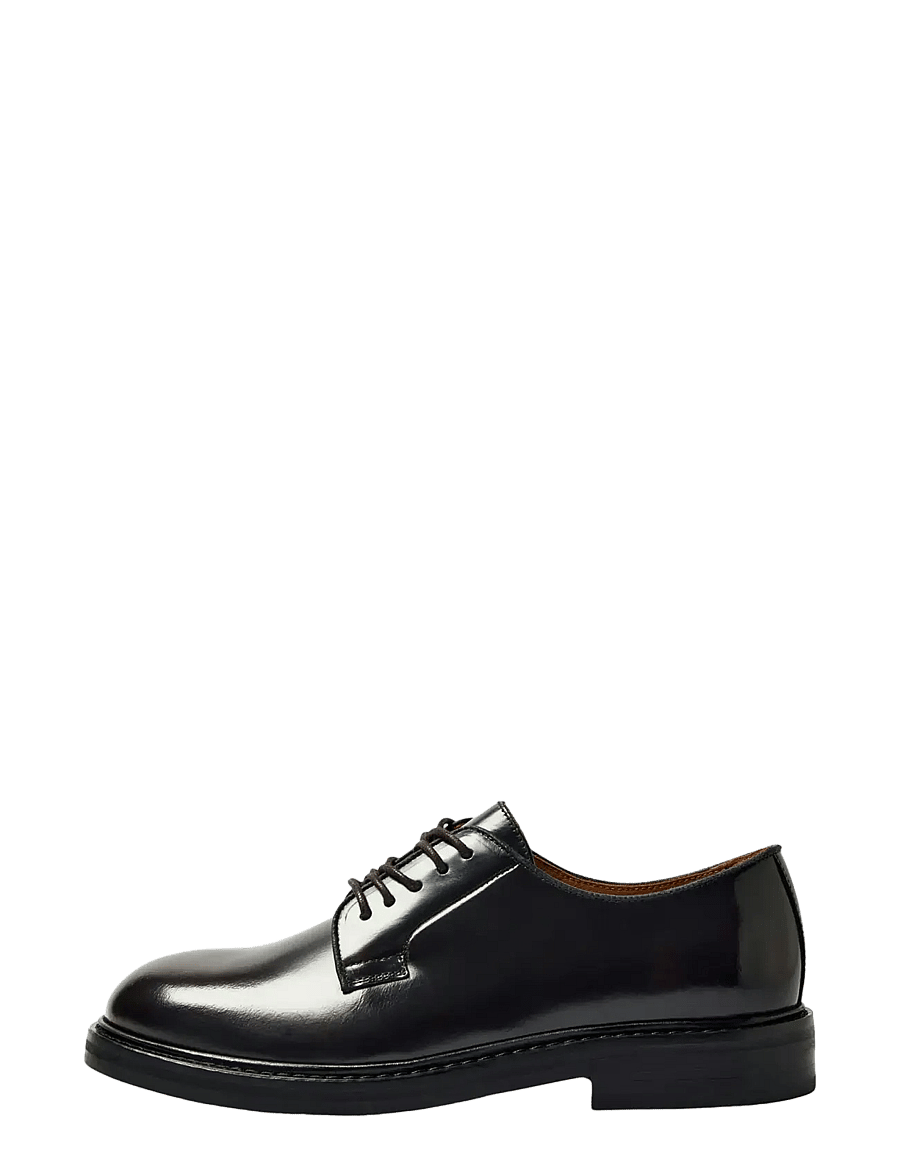 Selected - SLHCARTER LEATHER BLUCHER SHOE - chestnut - 1