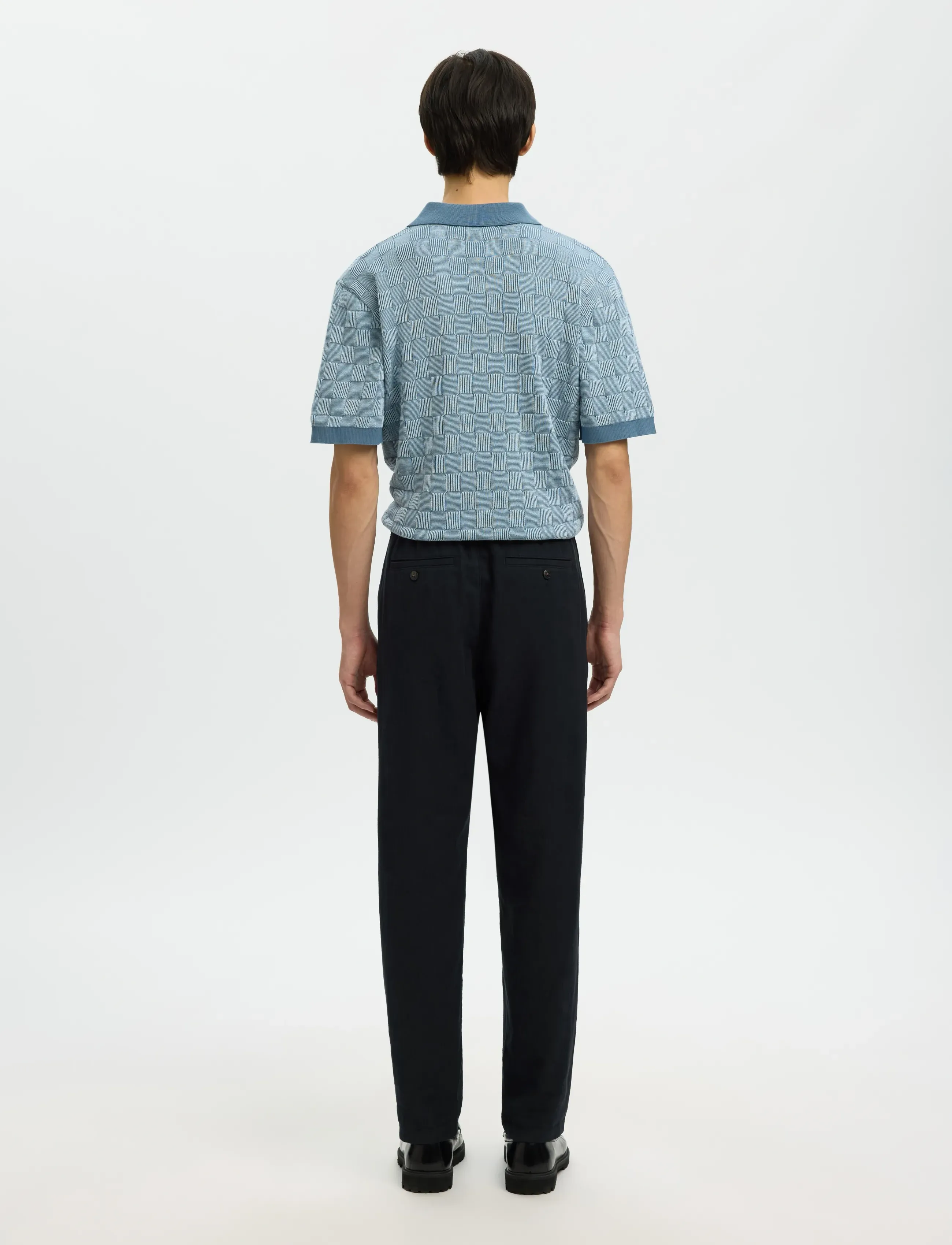 Selected - SLH172-SLIMTAPE BRODY LINEN BLD PNT - hørbukser - black - 2