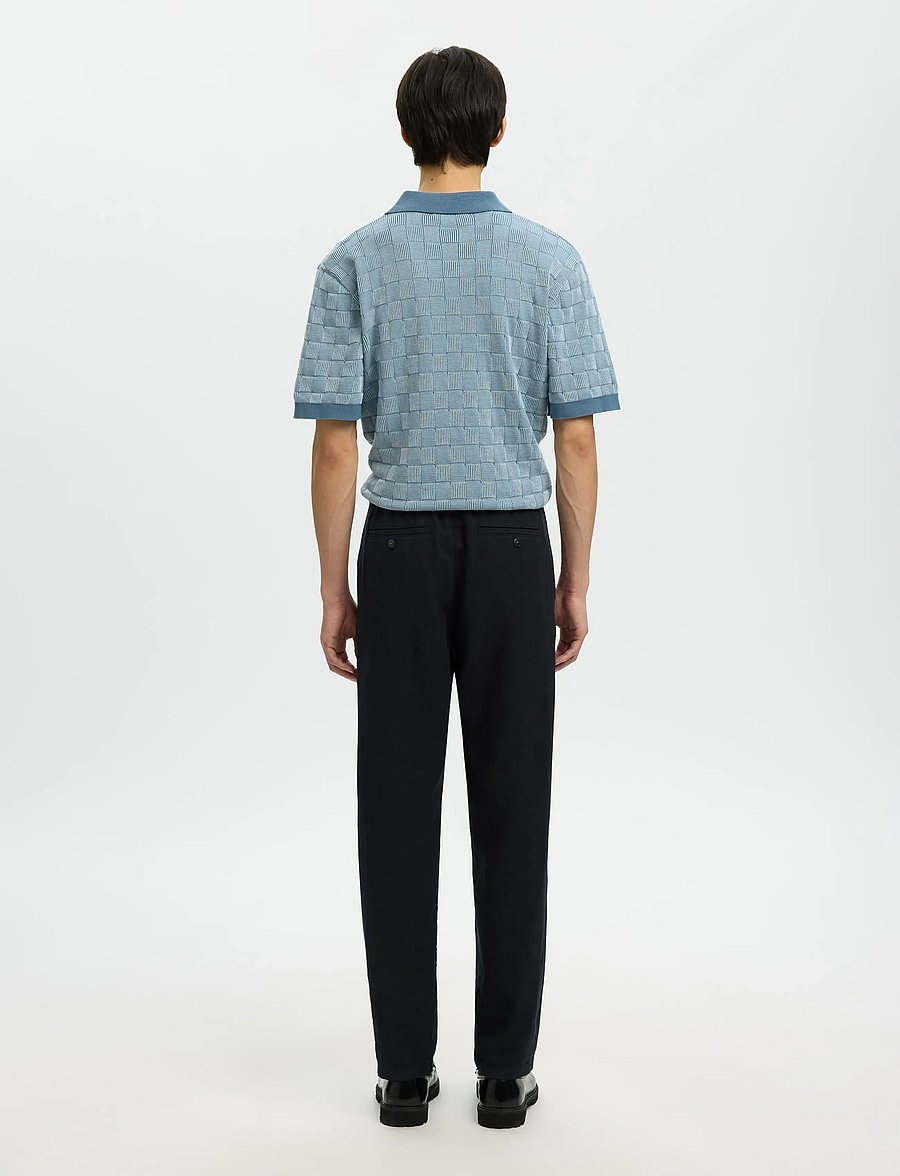 Selected - SLH172-SLIMTAPE BRODY LINEN BLD PNT - hørbukser - black - 2