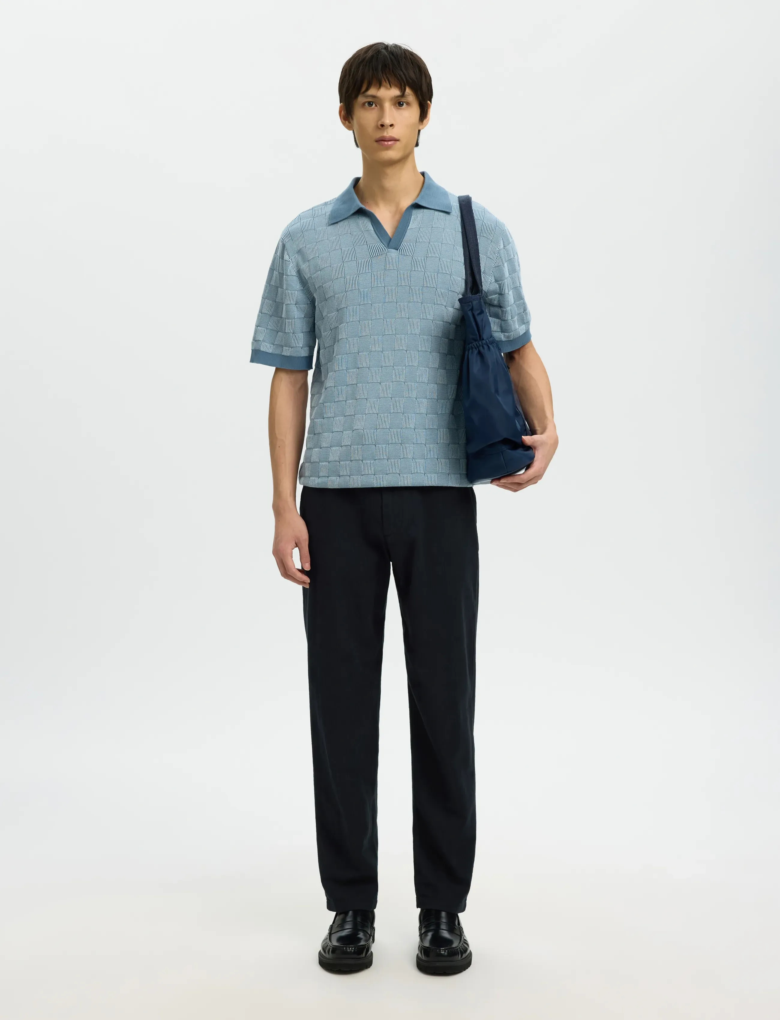 Selected - SLH172-SLIMTAPE BRODY LINEN BLD PNT - hørbukser - black - 5