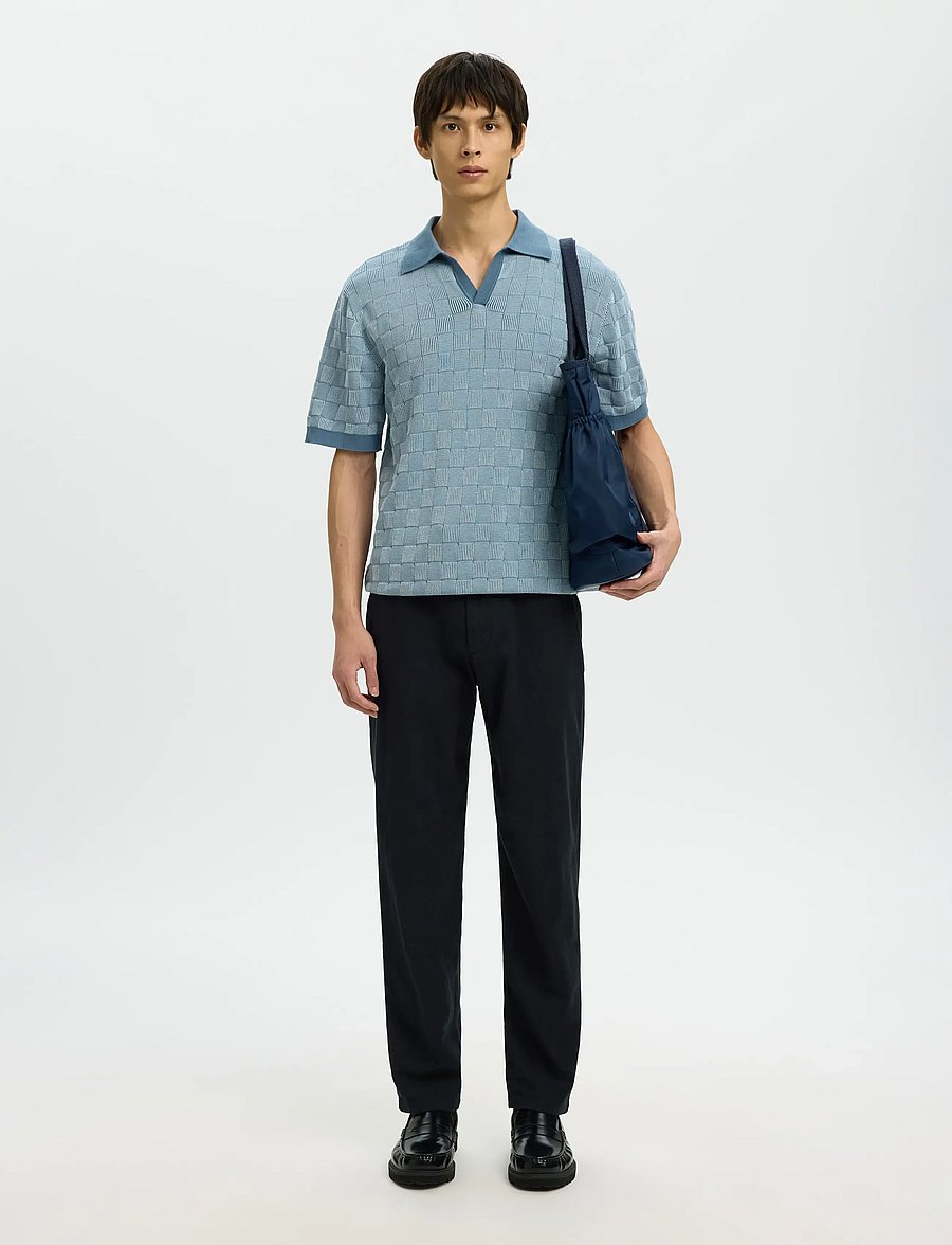 Selected - SLH172-SLIMTAPE BRODY LINEN BLD PNT - hørbukser - black - 5