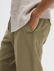 Selected Homme - SLH172-SLIMTAPE BRODY LINEN PANT NOOS - linen trousers - burnt olive - 3