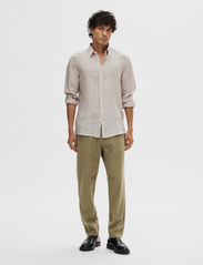 Selected Homme - SLH172-SLIMTAPE BRODY LINEN PANT NOOS - linen trousers - burnt olive - 5