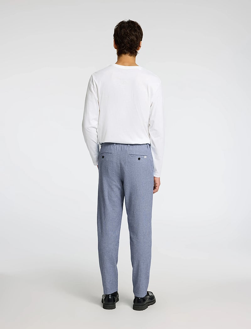 Selected - SLM172-SLIMTAPE BRODY LINEN BLD PNT NOOS - linased püksid - cashmere blue - 2