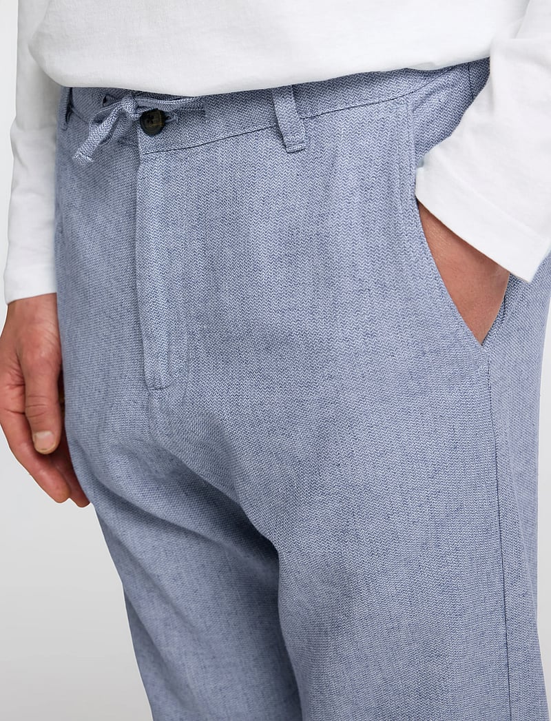 Selected - SLM172-SLIMTAPE BRODY LINEN BLD PNT NOOS - linased püksid - cashmere blue - 4