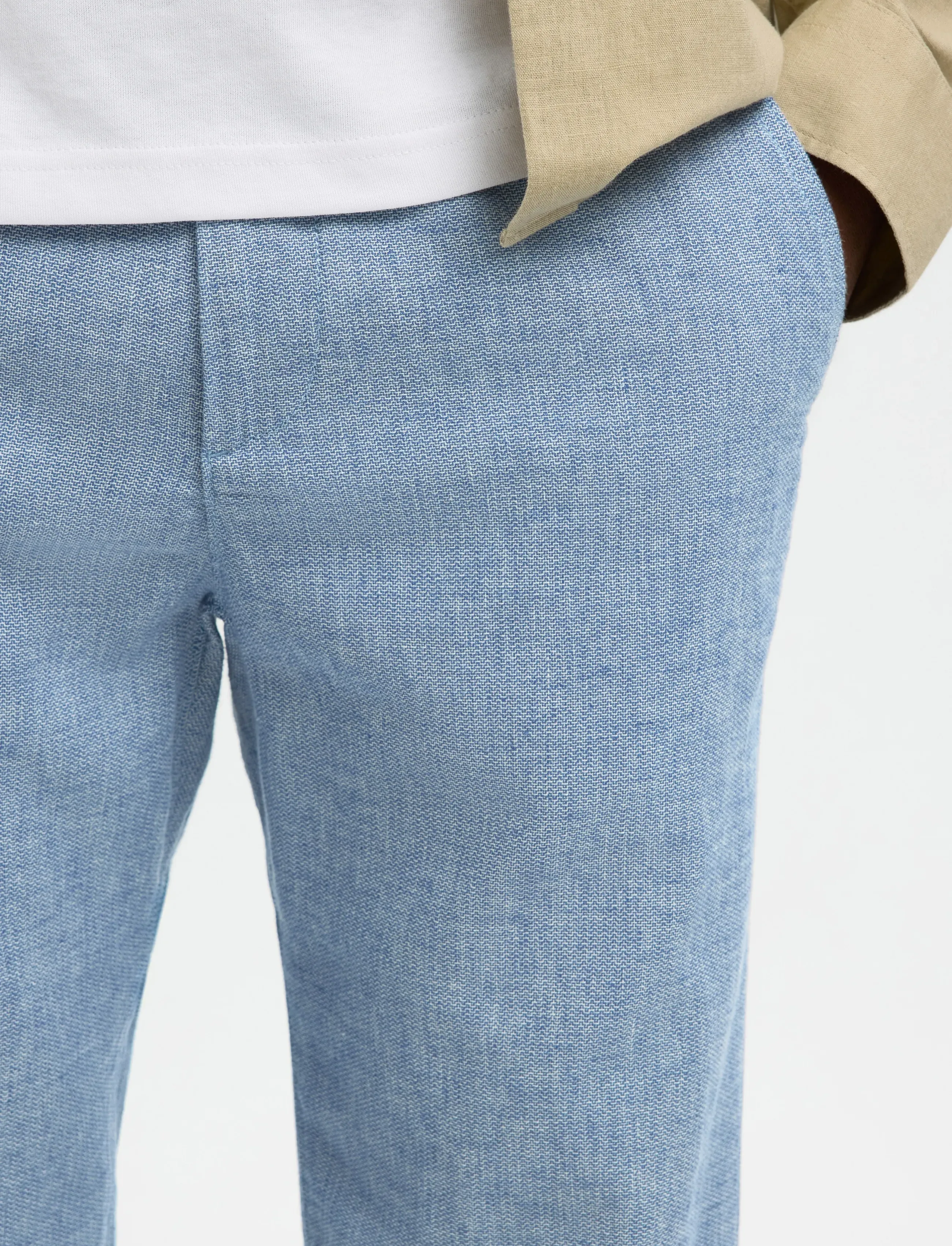 Selected - SLM172-SLIMTAPE BRODY LINEN BLD PNT NOOS - linnebyxor - cashmere blue - 4
