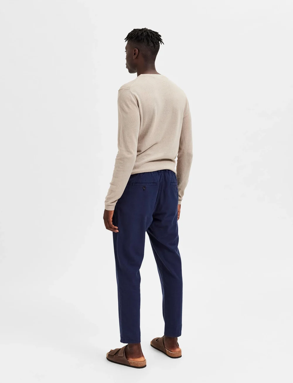Selected - SLH172-SLIMTAPE BRODY LINEN BLD PNT - spodnie lniane - dark sapphire - 2