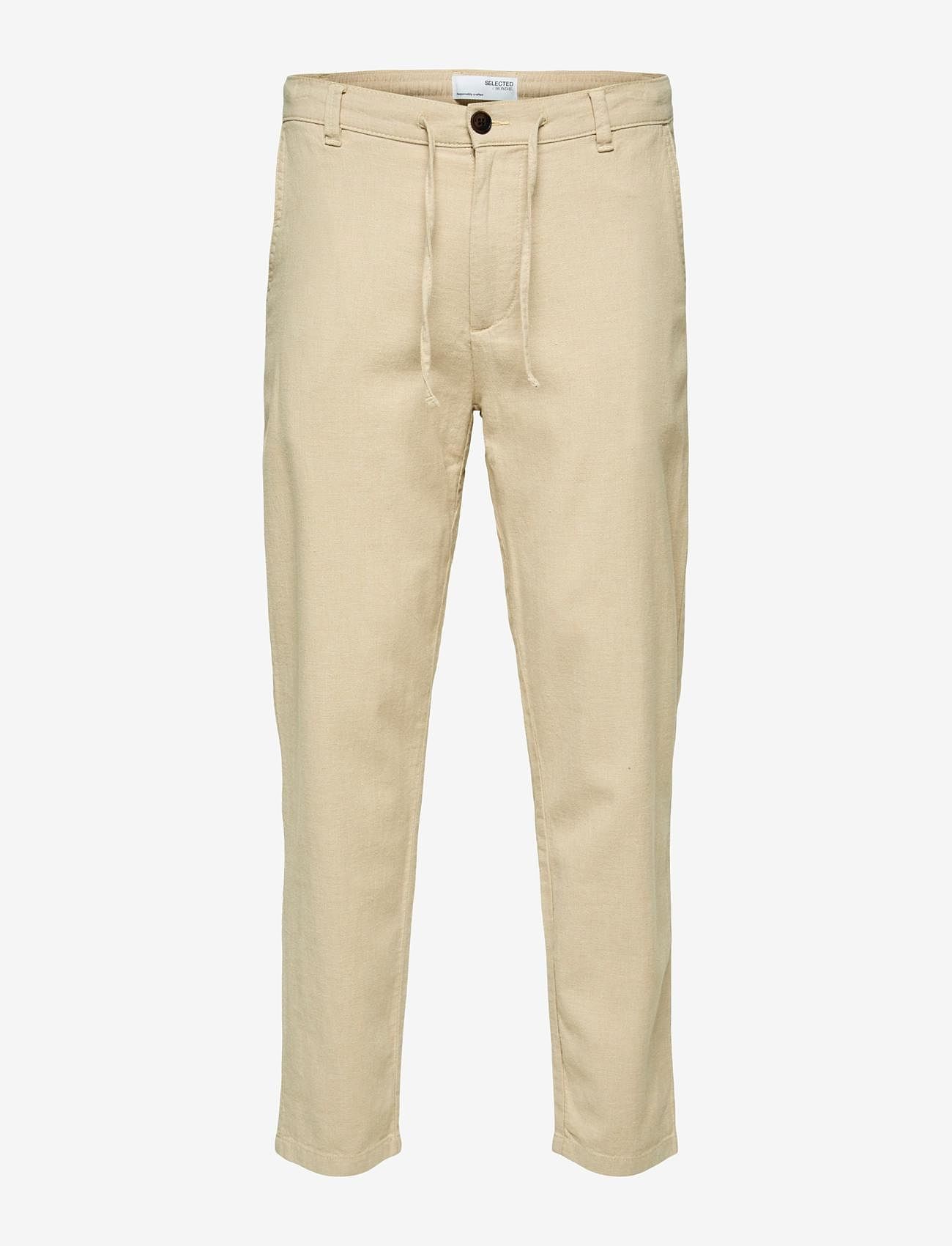 Selected - SLH172-SLIMTAPE BRODY LINEN BLD PNT NOOS - linased püksid - incense - 1