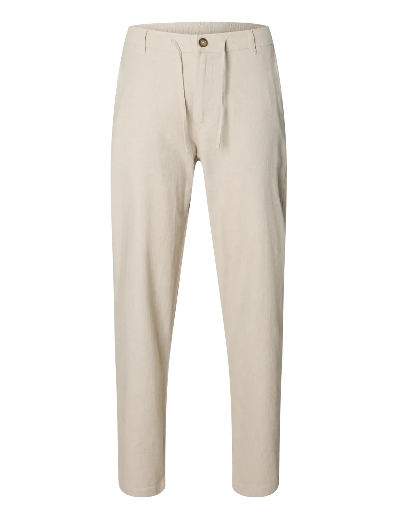 Selected SLM172-SLIMTAPE BRODY LINEN BLD PNT NOOS - Kläder - PURE CASHMERE / cream