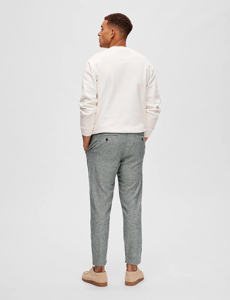 Selected - SLM172-SLIMTAPE BRODY LINEN BLD PNT NOOS - linased püksid - sky captain - 2