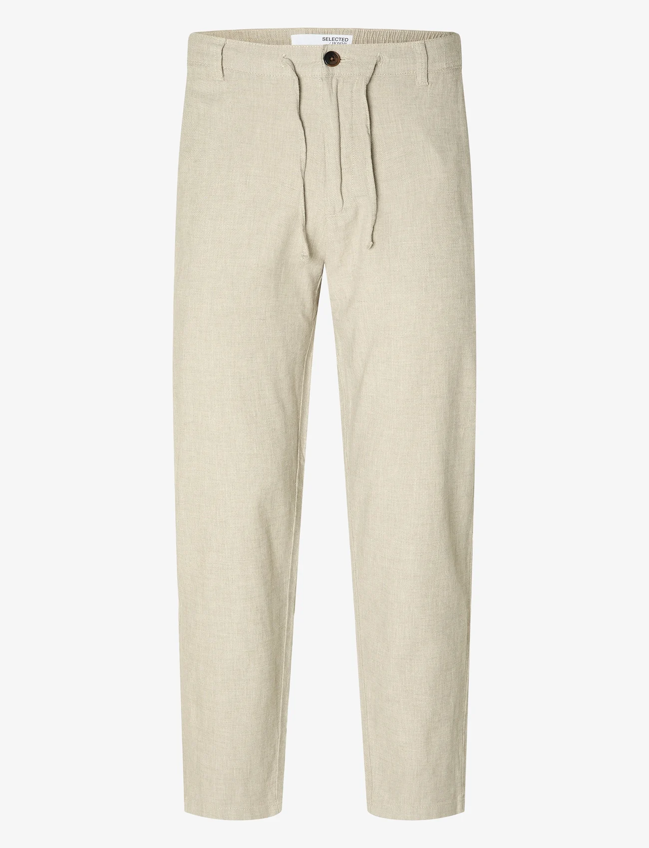 Selected Homme - SLH172-SLIMTAPE BRODY LINEN PANT NOOS - linen trousers - vetiver - 0