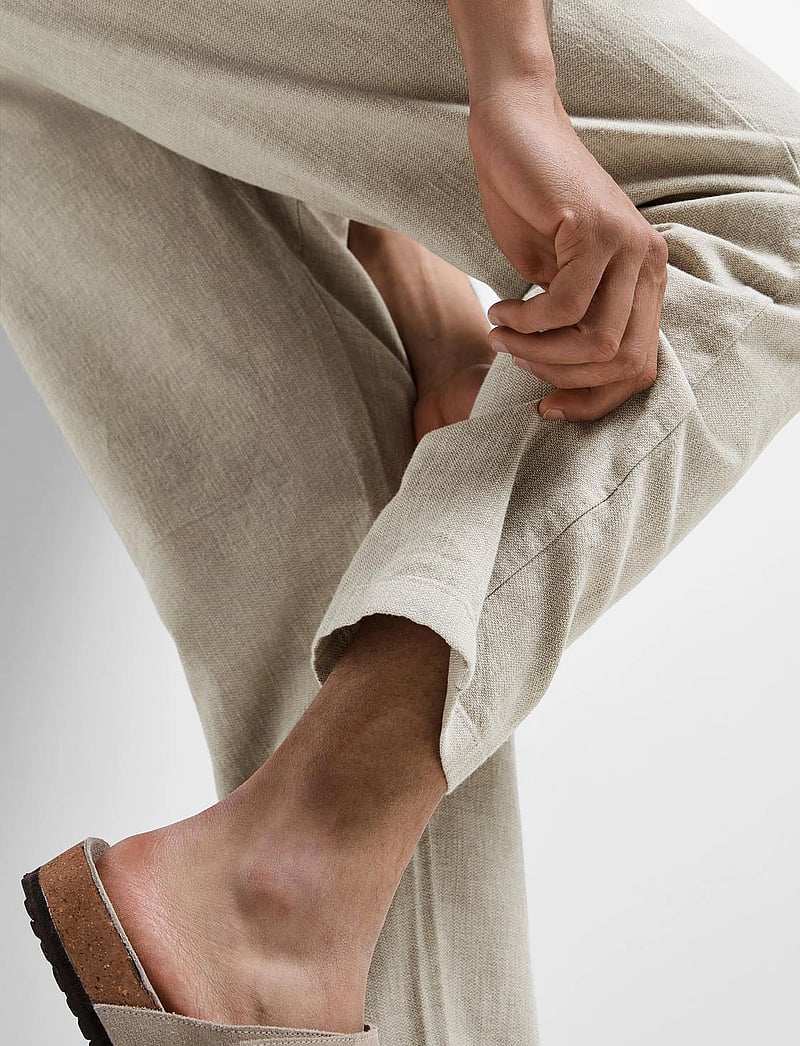 Selected - SLM172-SLIMTAPE BRODY LINEN BLD PNT NOOS - linased püksid - vetiver - 4