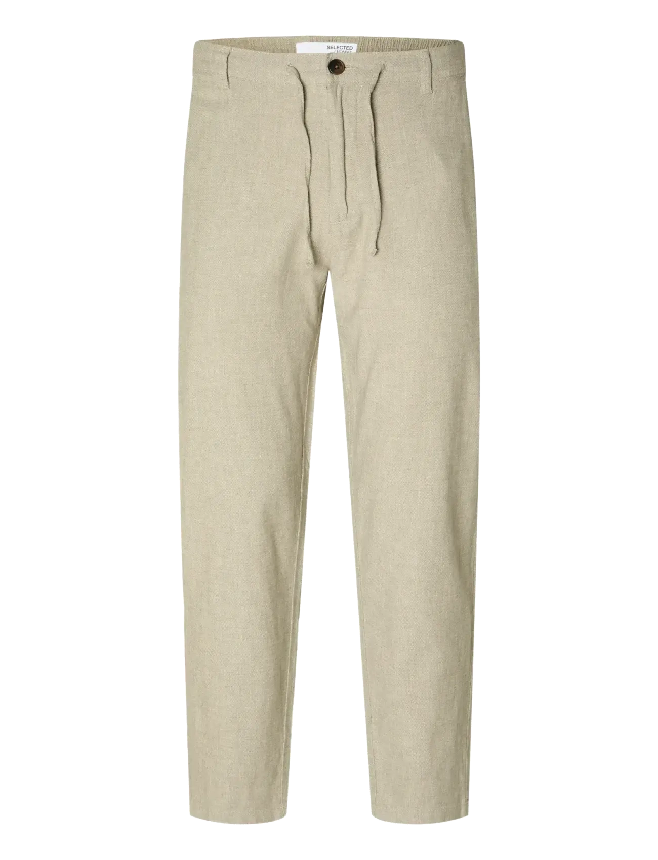 Selected - SLM172-SLIMTAPE BRODY LINEN BLD PNT NOOS - linnebyxor - vetiver - 1