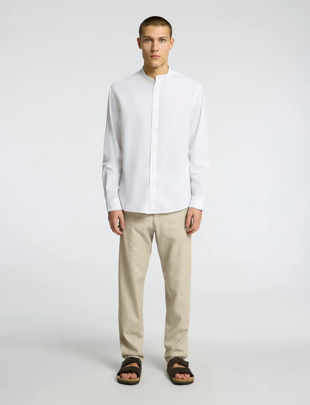 Selected - SLH172-SLIMTAPE BRODY LINEN BLD PNT NOOS - linnebyxor - vetiver - 3