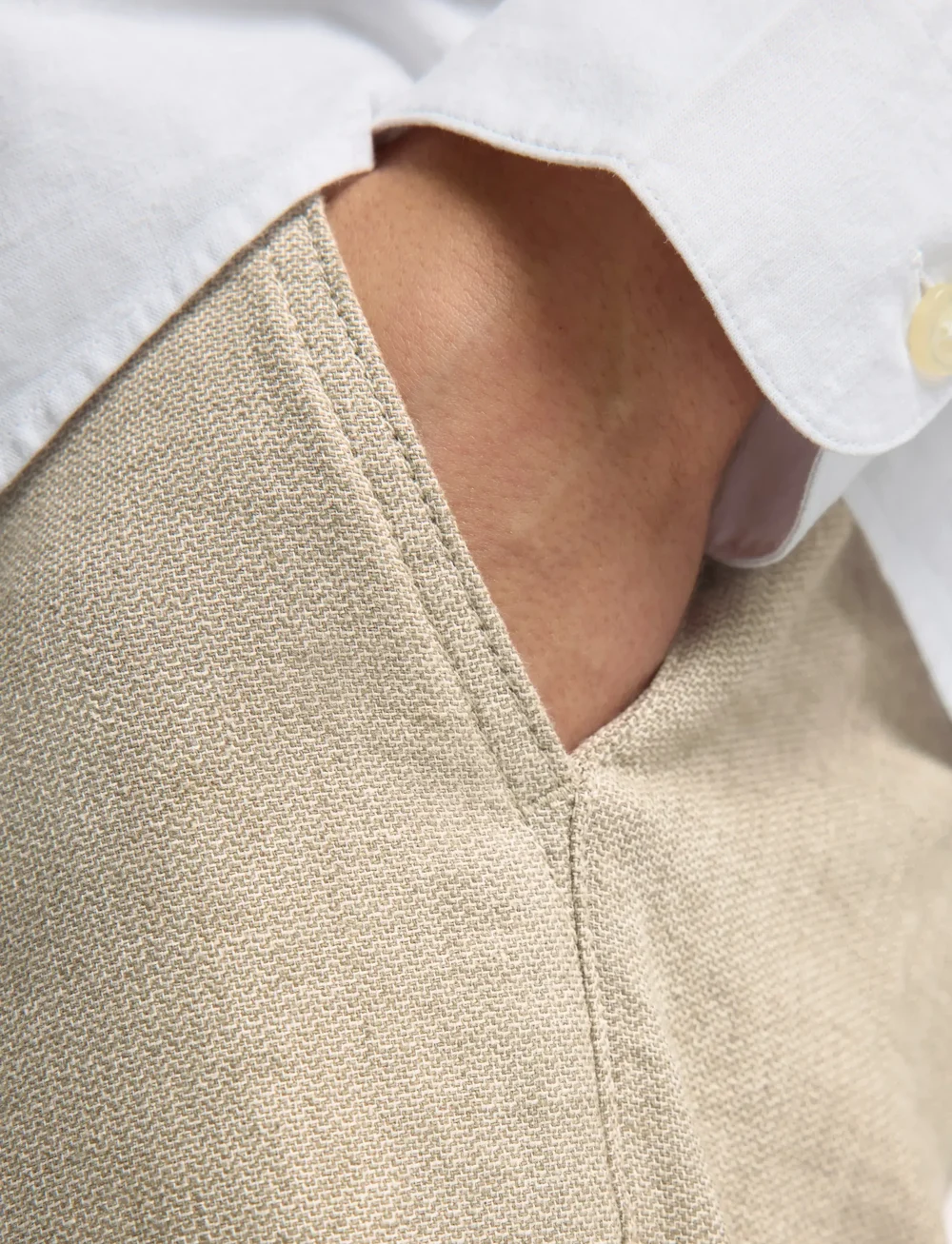 Selected - SLH172-SLIMTAPE BRODY LINEN BLD PNT NOOS - linnebyxor - vetiver - 4