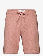 SLHREGULAR-BRODY LINEN SHORTS NOOS - BAKED CLAY