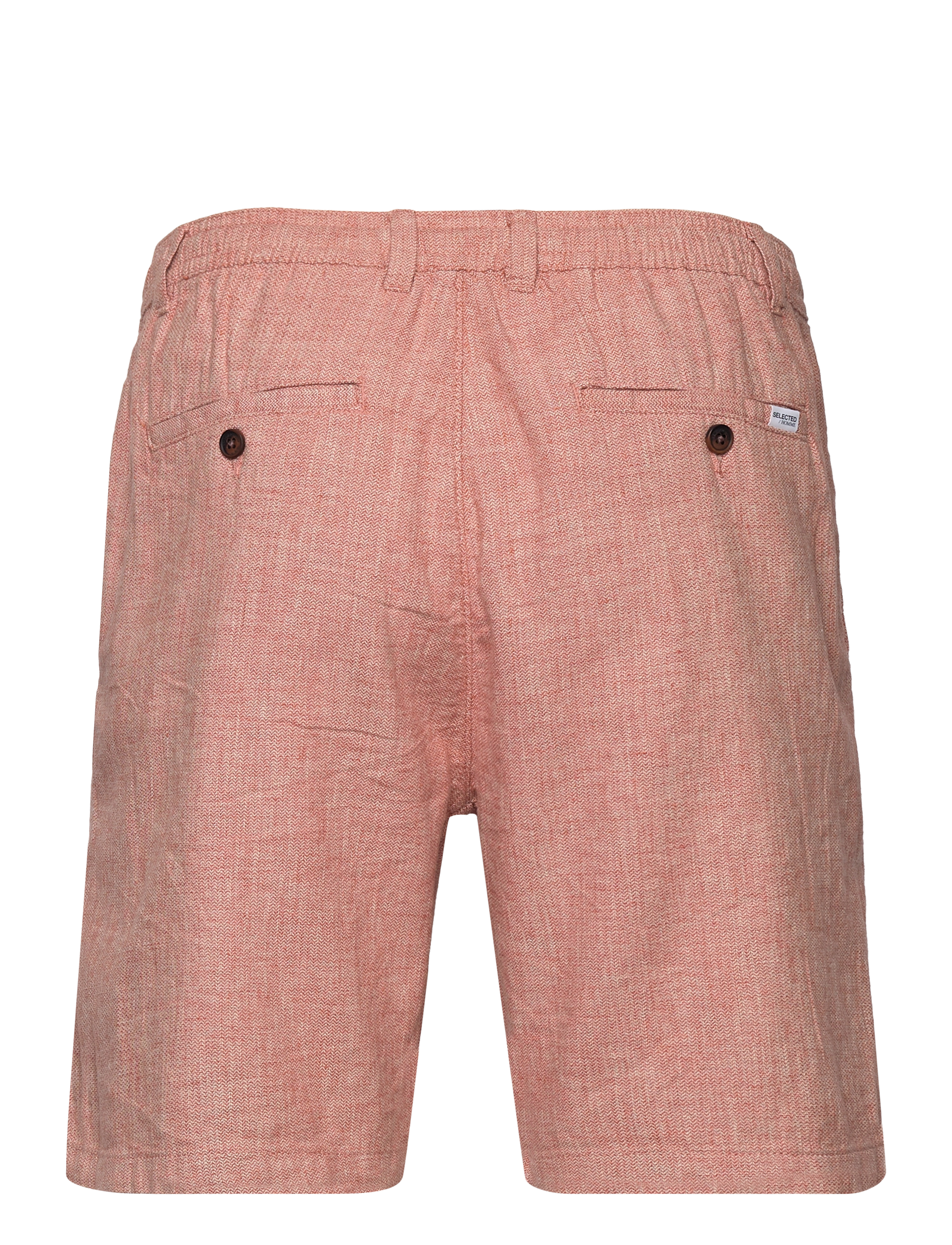 Selected - SLMREGULAR-BRODY LINEN BLD SHORTS NOOS - linased lühikesed püksid - baked clay - 1