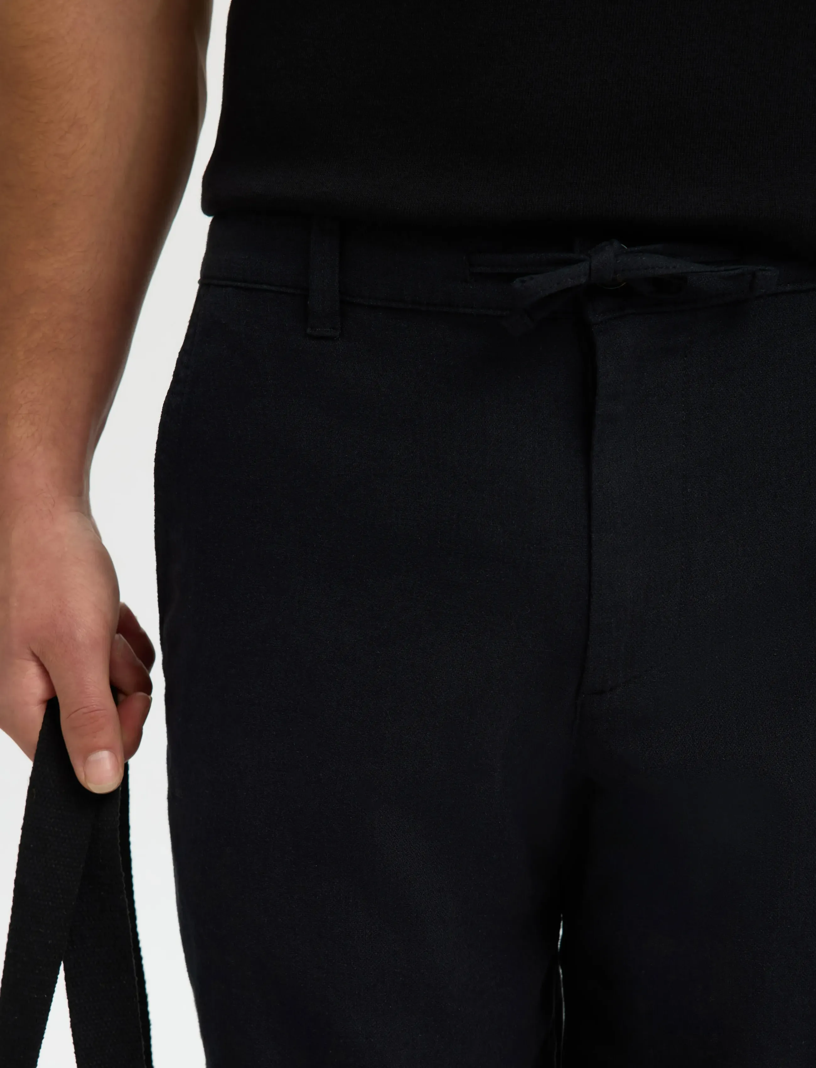 Selected - SLMREGULAR-BRODY LINEN BLD SHORTS NOOS - leinen-shorts - black - 5