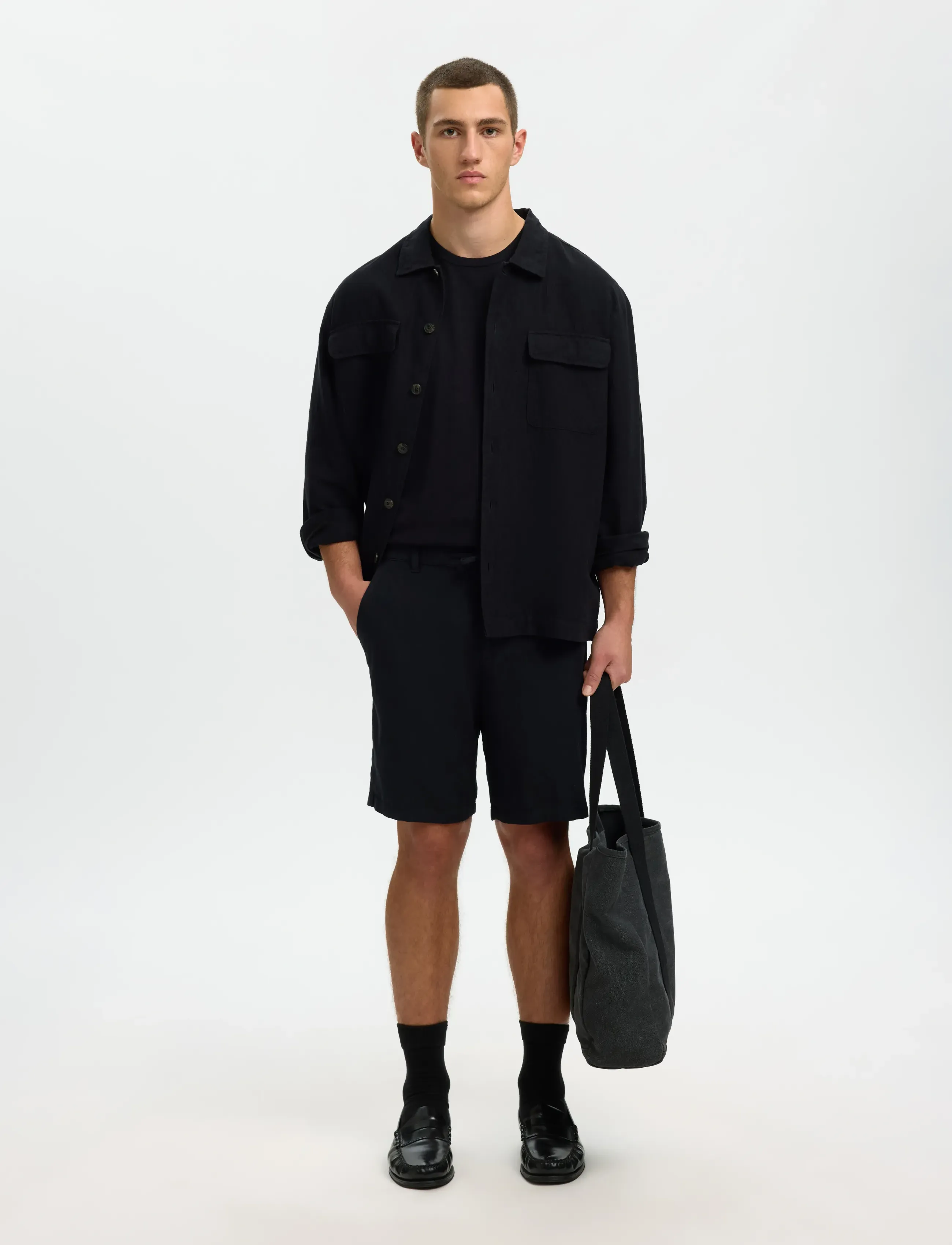 SELECTED Slmregular-Brody Linen Bld Shorts Noos herr – bild 5