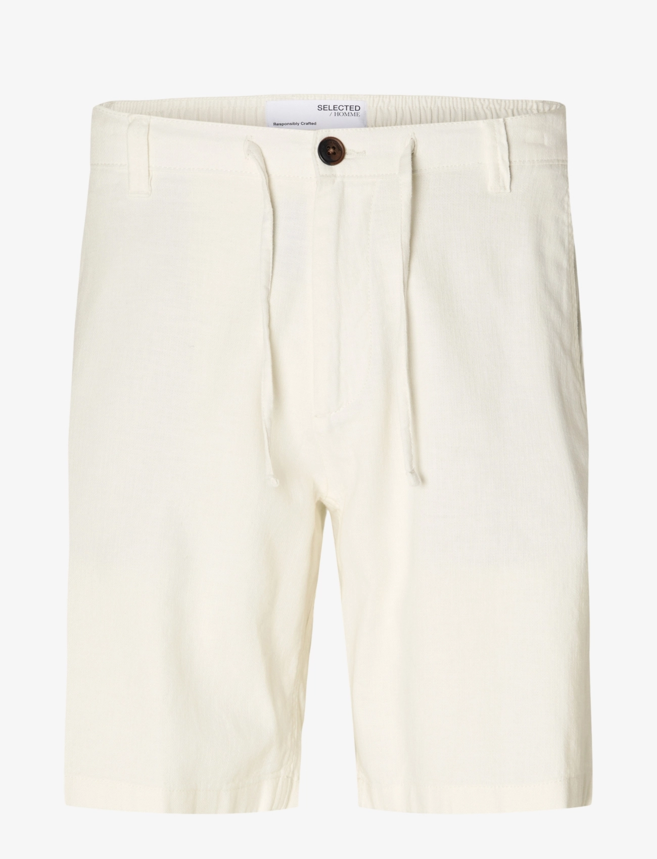 SELECTED Slmregular-Brody Linen Bld Shorts Noos Cream - L - Herren