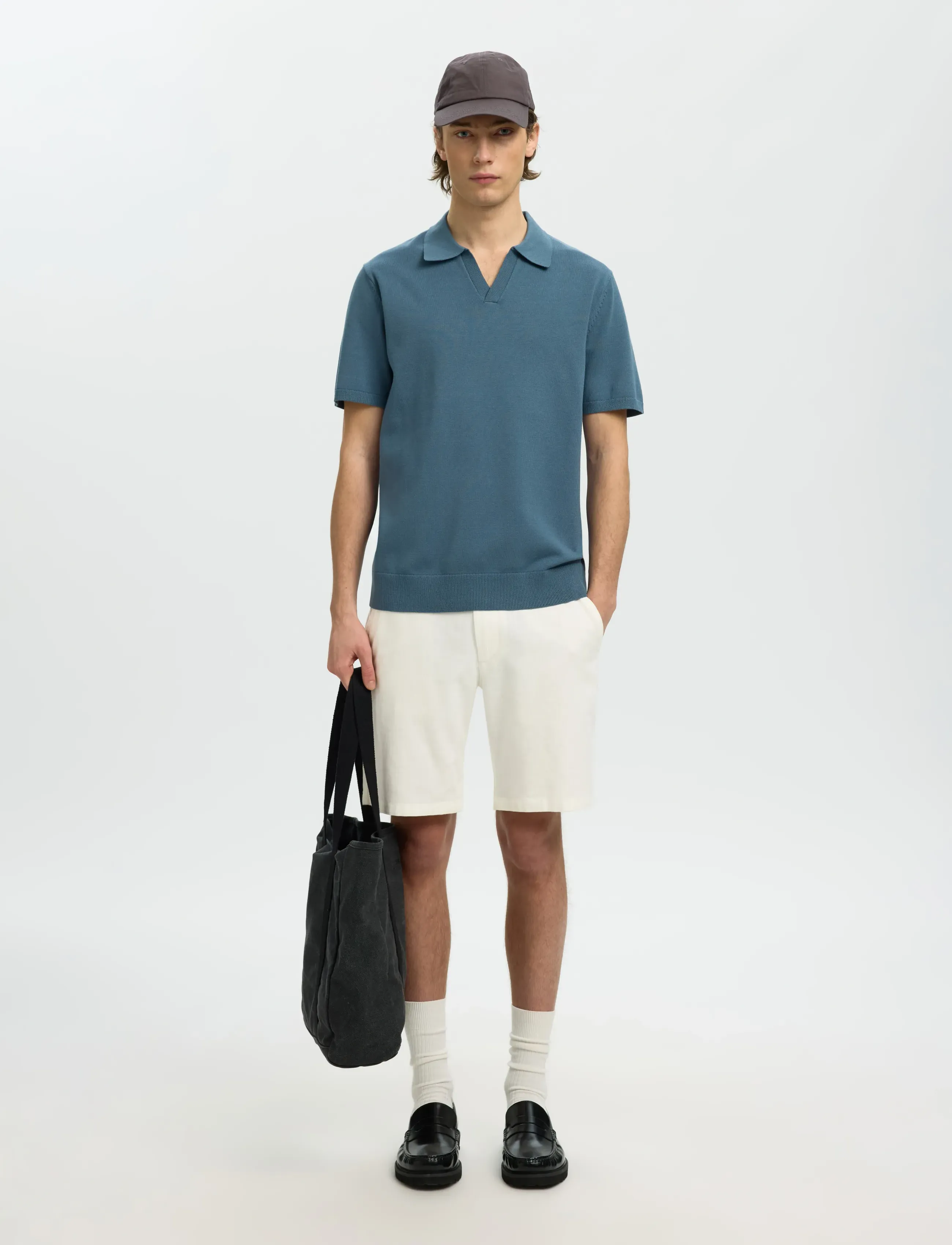 Selected - SLMREGULAR-BRODY LINEN BLD SHORTS NOOS - hørshorts - cloud dancer - 3