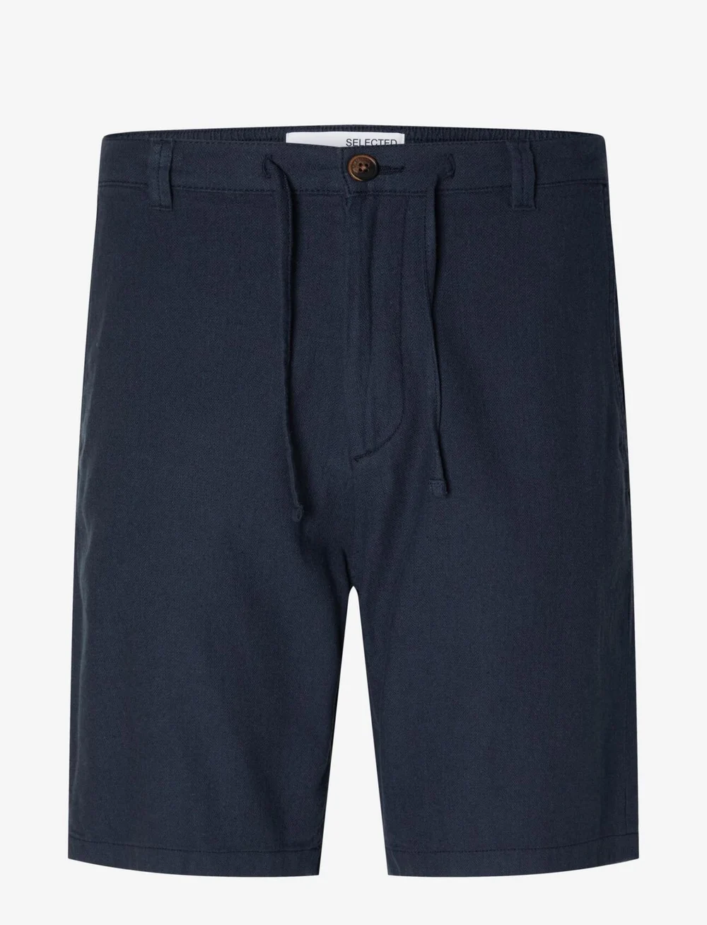 Selected - SLHREGULAR-BRODY LINEN SHORTS - hørshorts - dark sapphire - 1