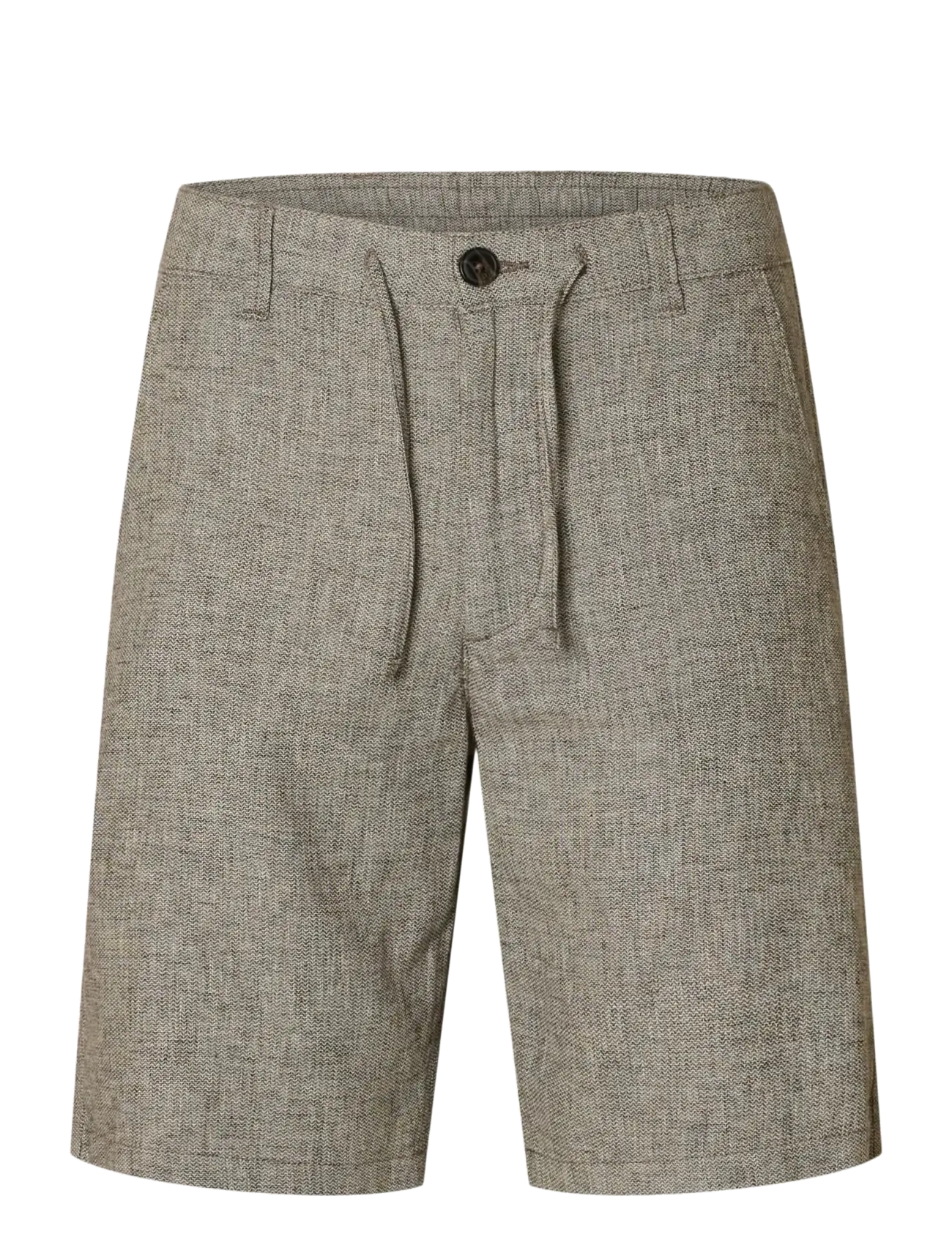 Selected SLMREGULAR-BRODY LINEN BLD SHORTS NOOS - Shorts - DELICIOSO / grey