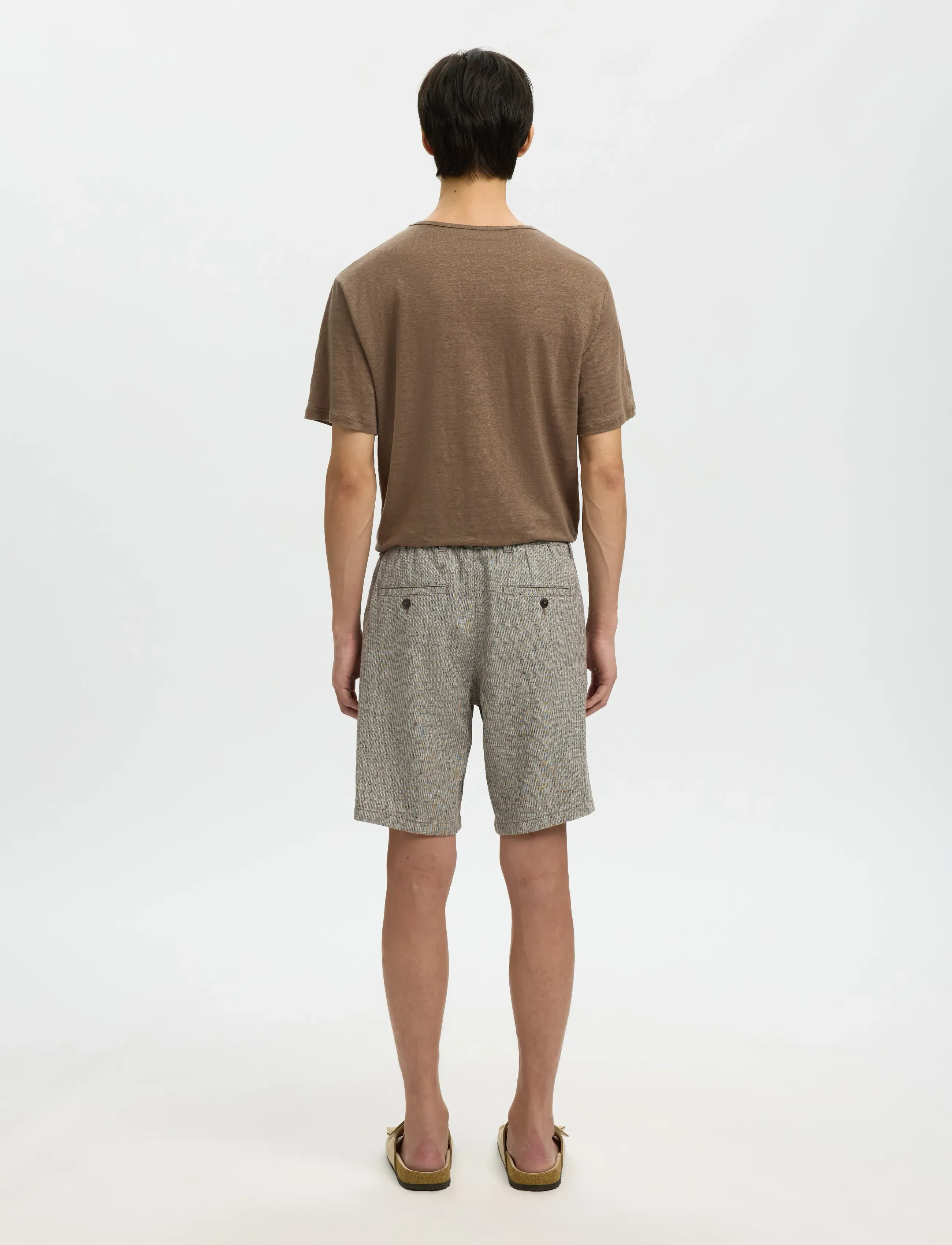Selected - SLMREGULAR-BRODY LINEN BLD SHORTS NOOS - leinen-shorts - delicioso - 2
